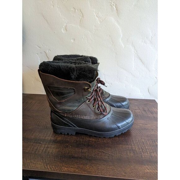 Sorel Women's Leather Lace-up Lined Winter Snow Boots Duck Boots - Size 8 - Picture 1 of 9